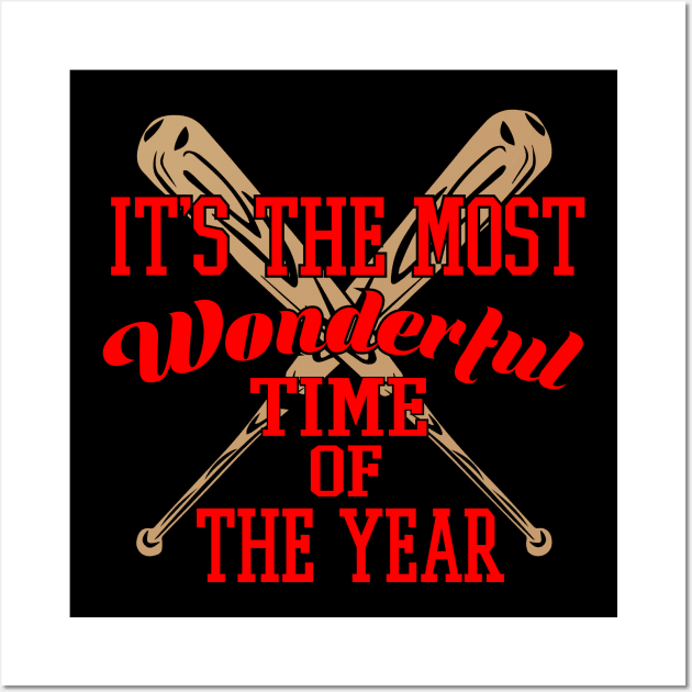 Baseball - It's The Most Wonderful Time Of Year Wall Art by fromherotozero